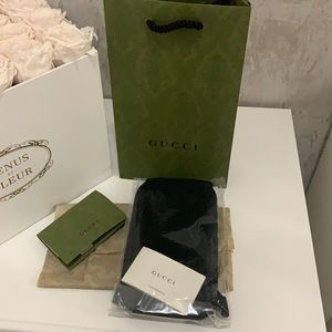GUCCI BLACK MONOGRAM TIGHTS AUTHENTIC WITH RECEIPT AND TAGS